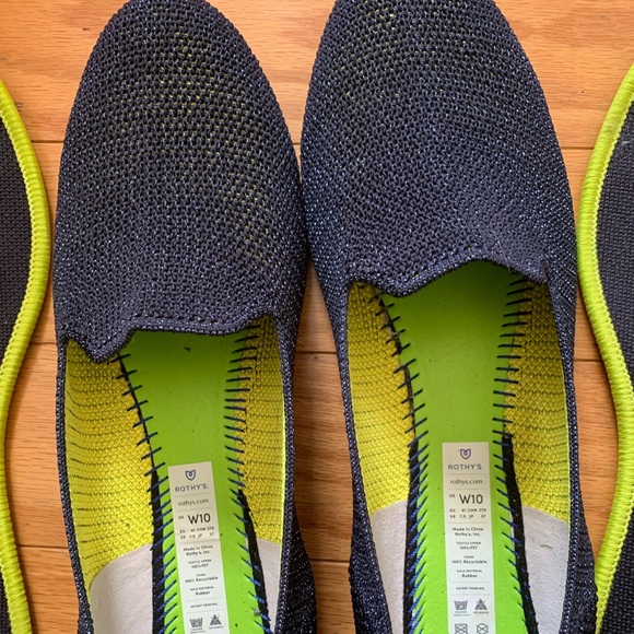 Rothys size 10 Black Friday loafers EEEUC - Picture 2 of 5